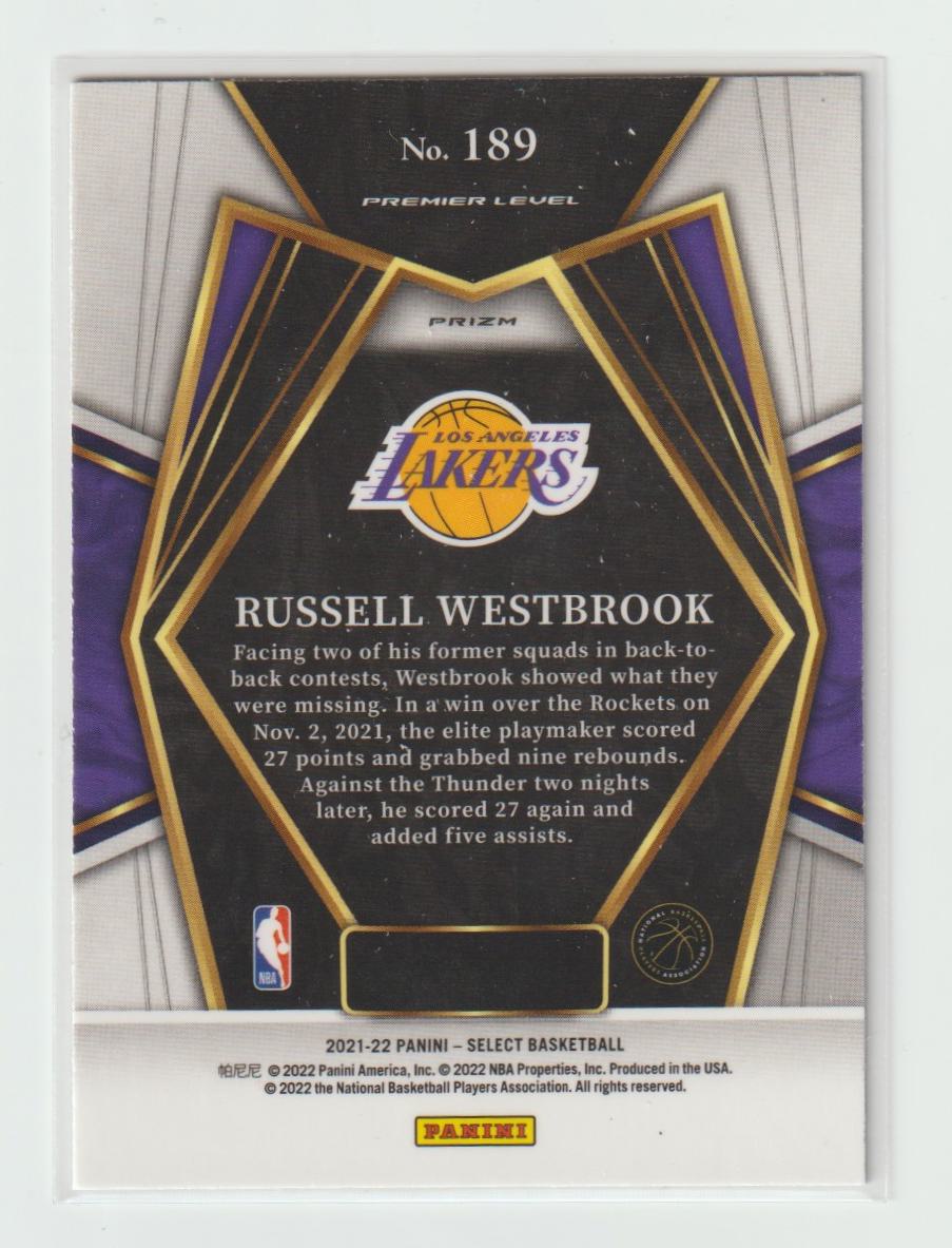 189 Russell Westbrook - Los Angeles Lakers Blue Shimmer