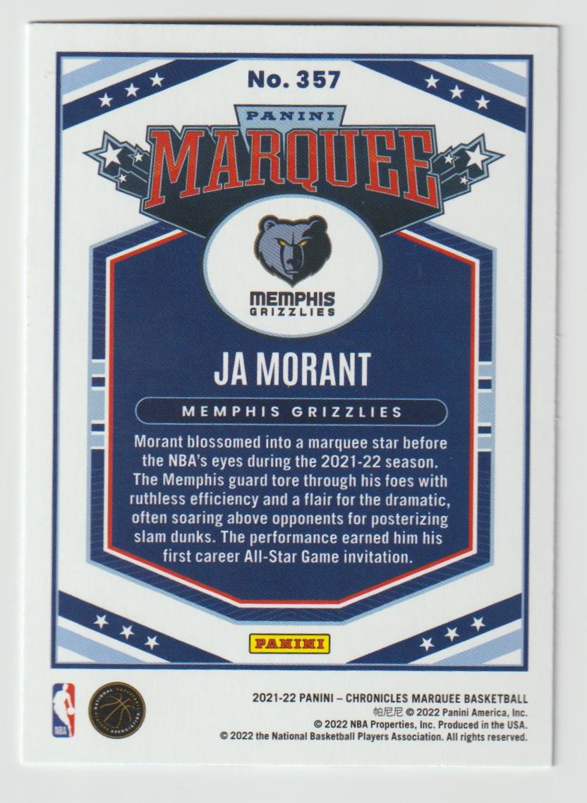 357 Ja Morant - Memphis Grizzlies