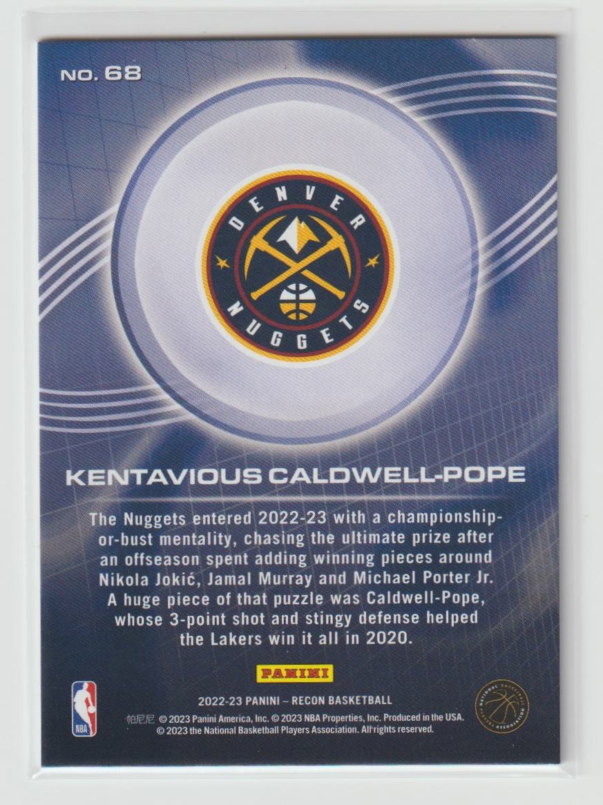 068 Kentavious Caldwell-Pope Denver Nuggets 227/299 Holo Bronze