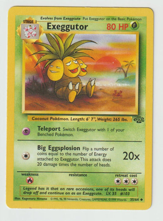 35/64: Exeggutor – Grass – Uncommon