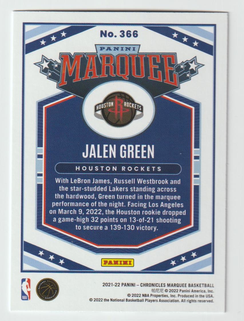 366 Jalen Green - Houston Rockets