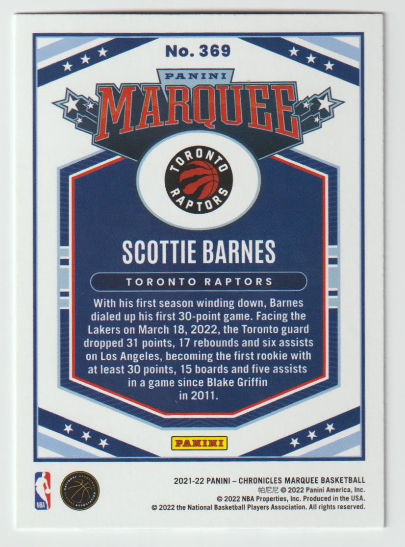 369 Scottie Barnes - Toronto Raptors