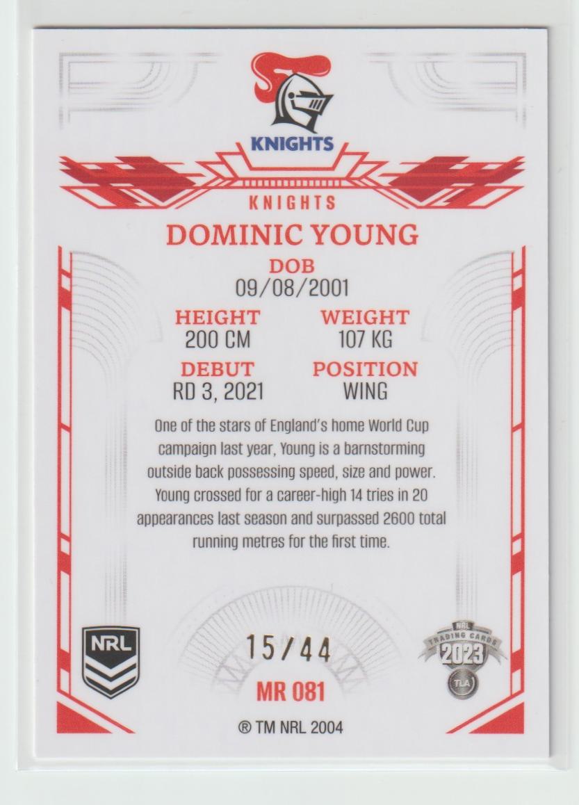 MR081 Dominic Young Newcastle Knights Mojo Ruby 15/44