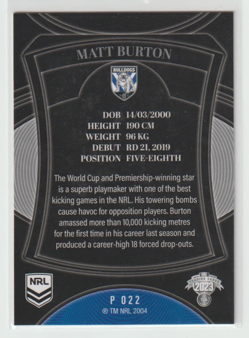 P022 Matt Burton Canterbury Bankstown Bulldogs Silver Special