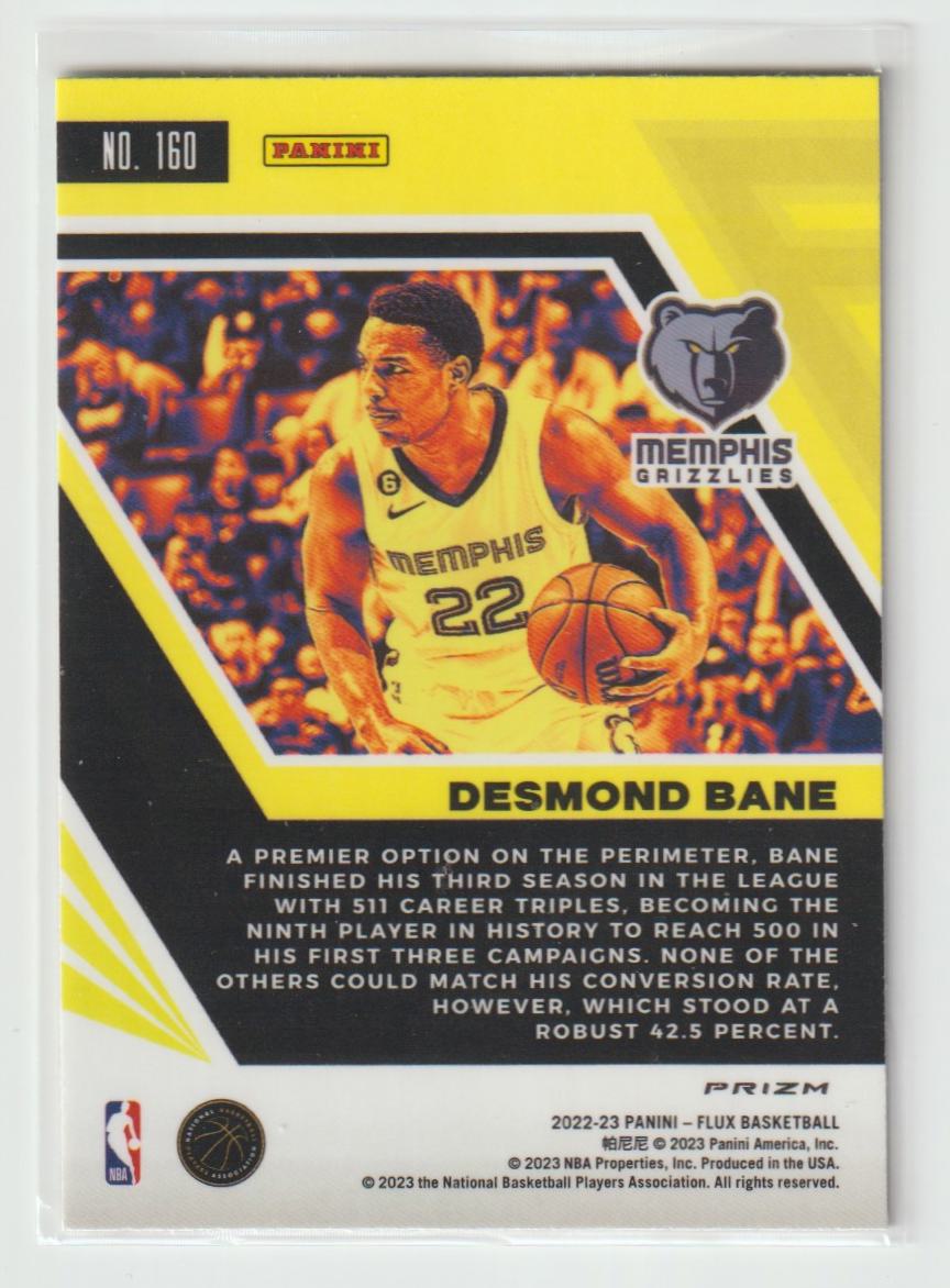 160 Desmond Bane - Memphis Grizzlies Silver