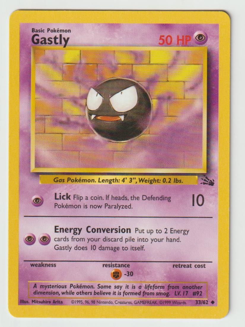 33/62: Gastly – Psychic – Uncommon