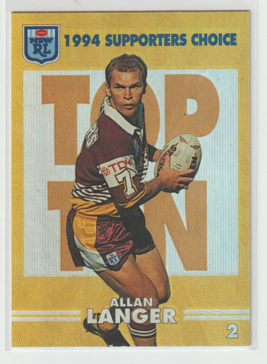 1994 Supporters Choice Top 10 2 Allan Langer Brisbane Broncos