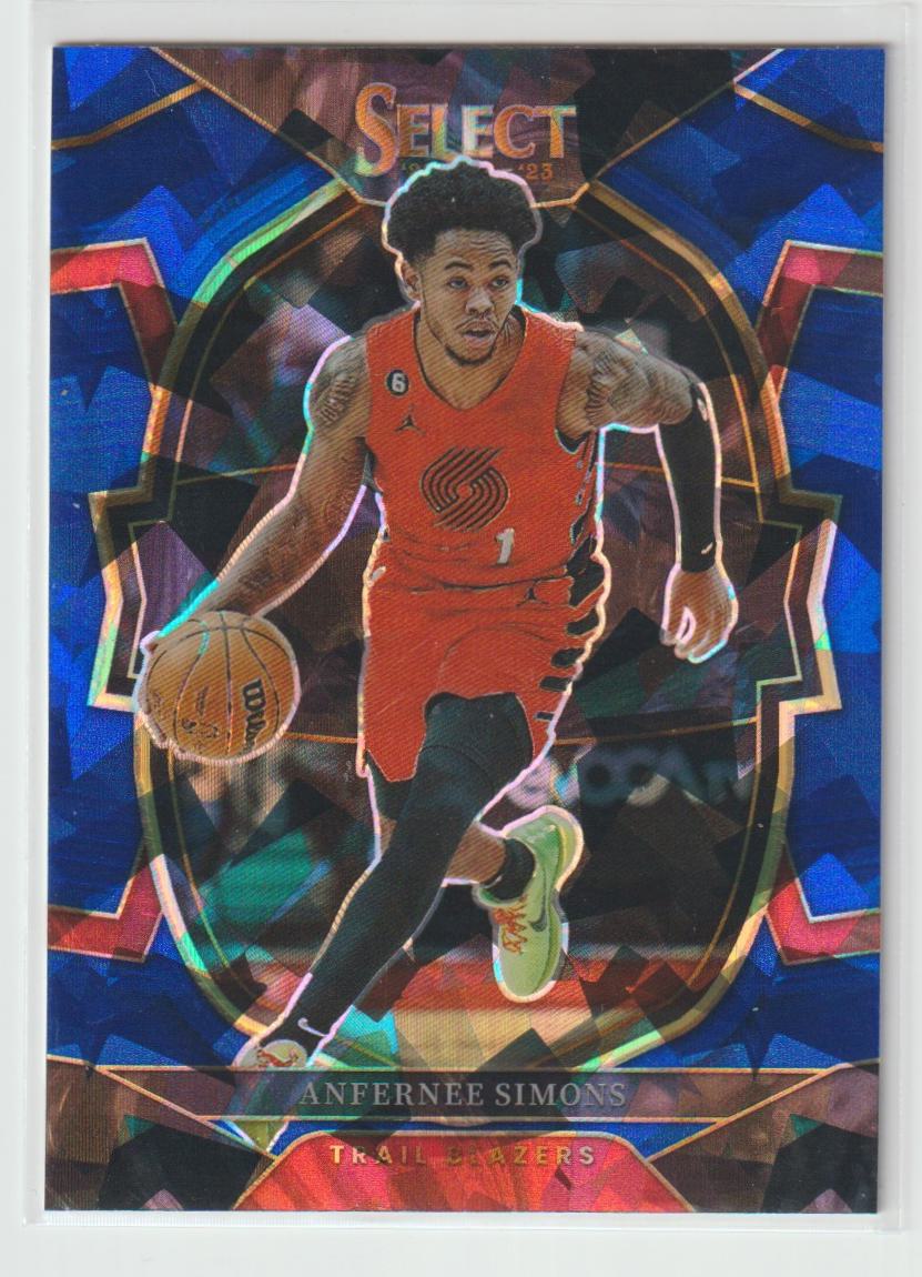 042 Anfernee Simons - Portland Trail Blazers Blue Cracked Ice