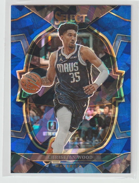 029 Christian Wood - Dallas Mavericks Blue Cracked Ice