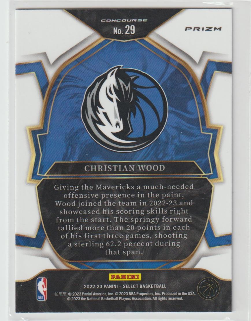 029 Christian Wood - Dallas Mavericks Blue Cracked Ice