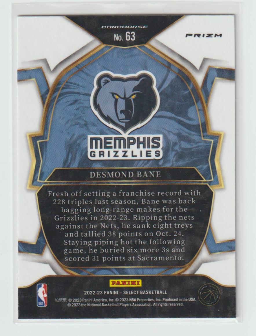 063 Desmond Bane - Memphis Grizzlies Blue Cracked Ice