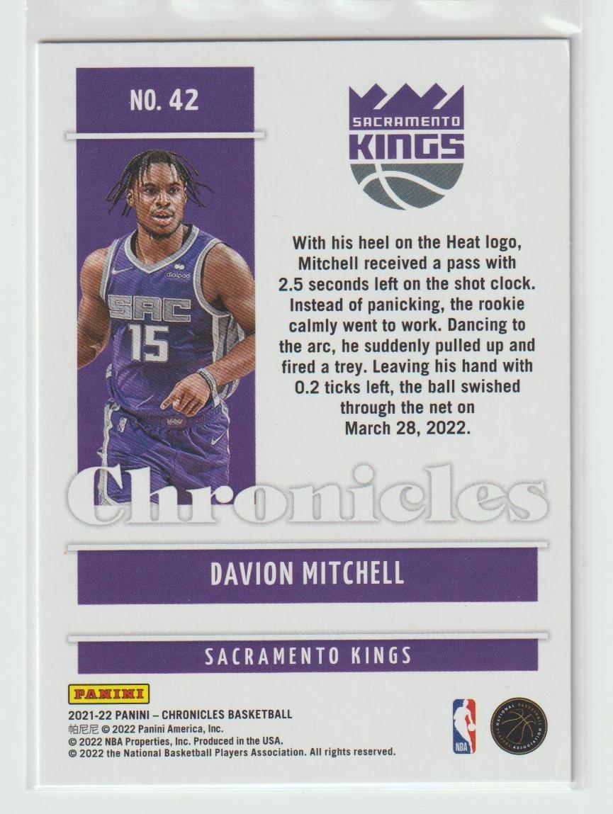 042 Davion Mitchell - Sacramento Kings Pink