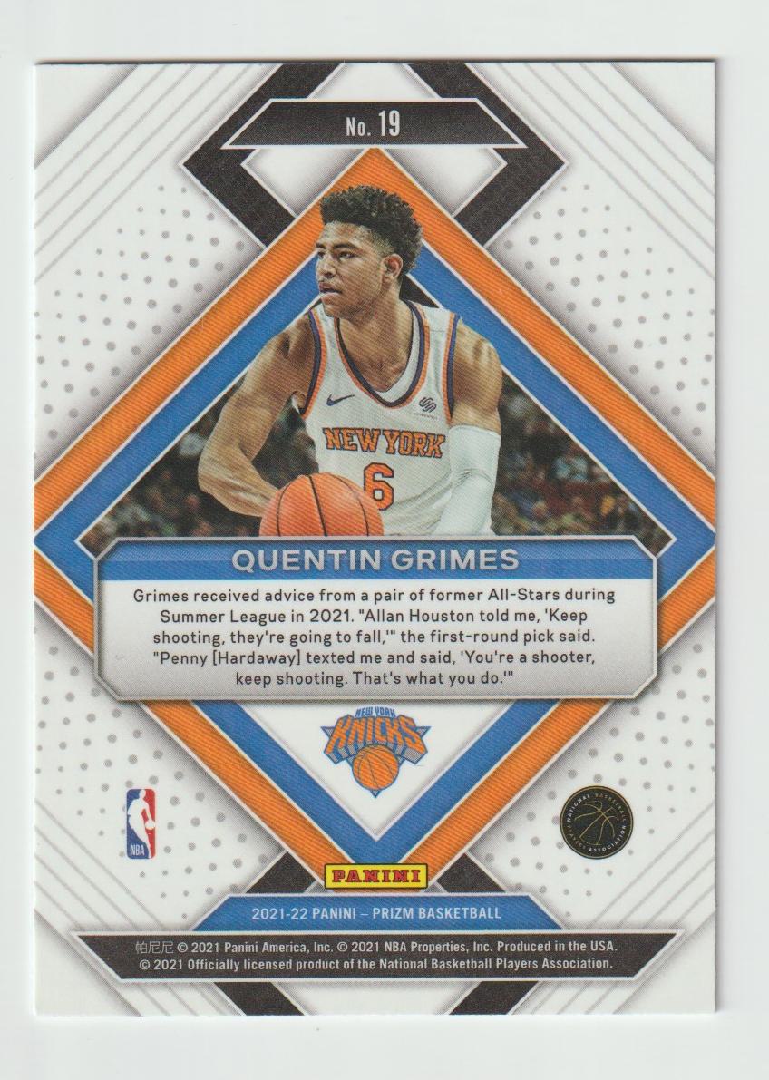 Emergent 019 Quentin Grimes - New York Knicks