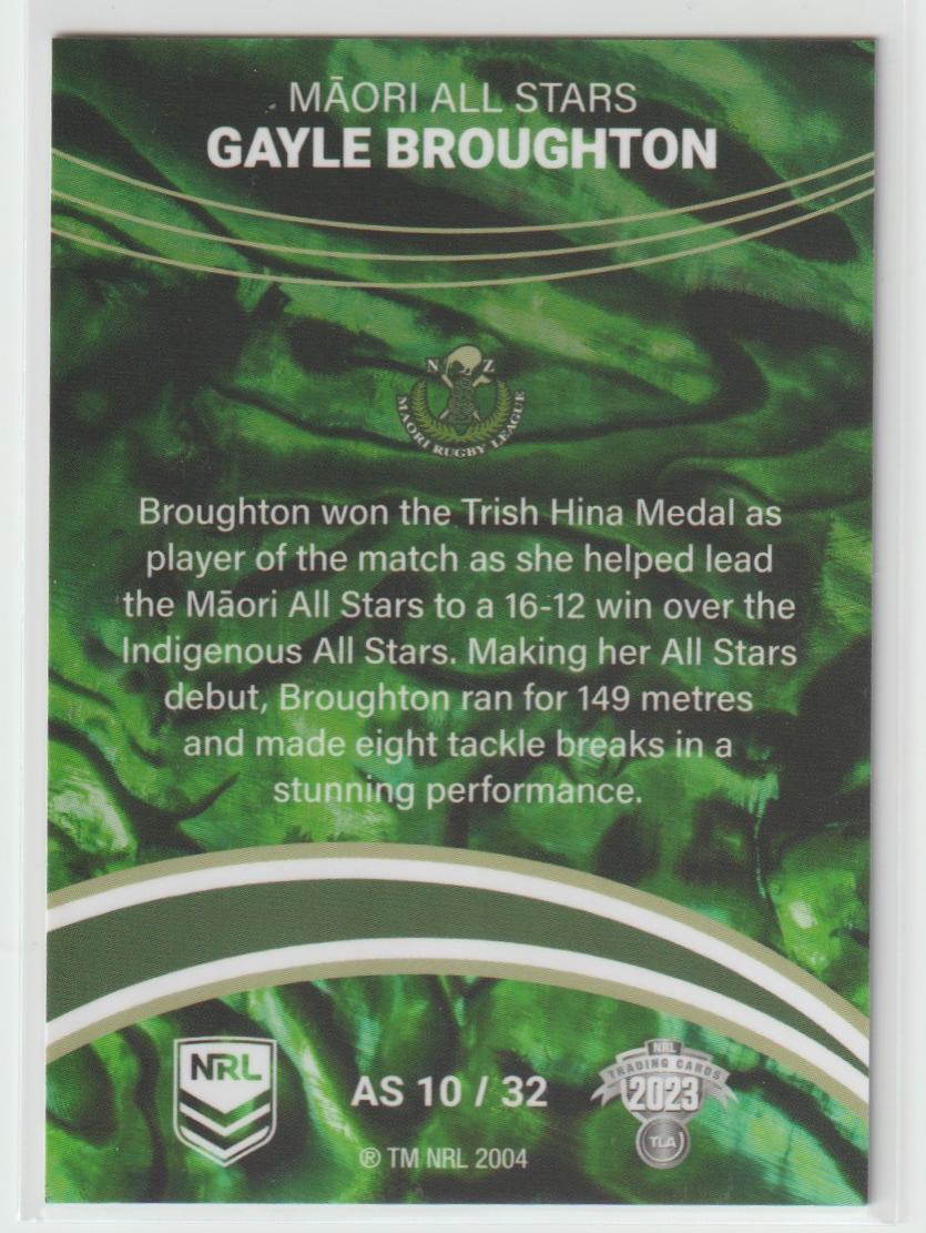 All Stars AS 10 M?ORI GAYLE BROUGHTON