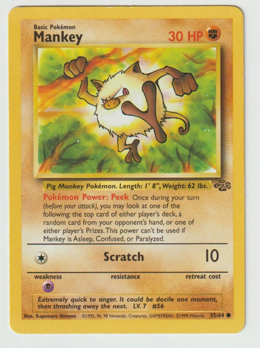 55/64: Mankey – Fighting – Common