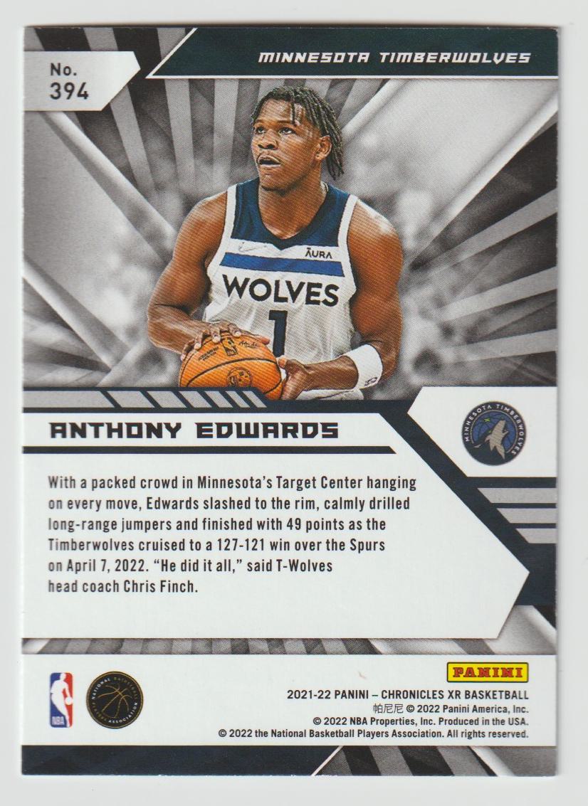 394 Anthony Edwards - Minnesota Timberwolves Bronze