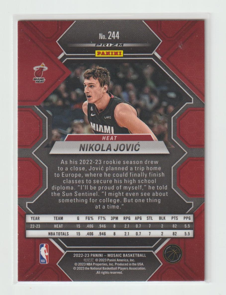 244 Nikola Jovic Miami Heat Reactive Blue