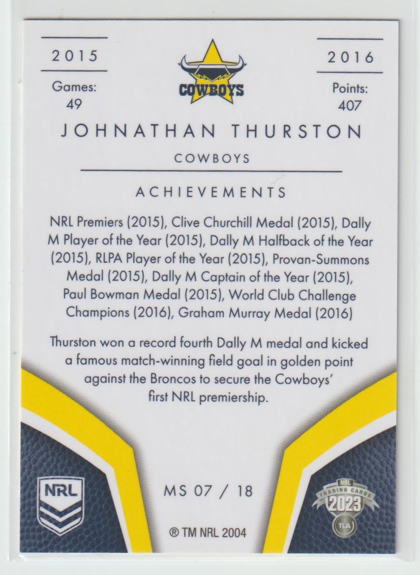Masters Series MS 07 COWBOYS 2015-16 Johnathon Thurston