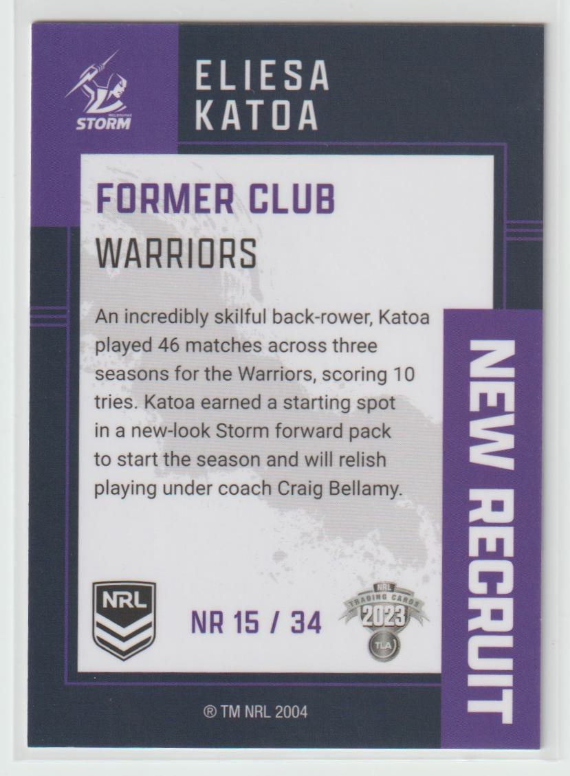 New Recruits NR 15 STORM ELIESA KATOA