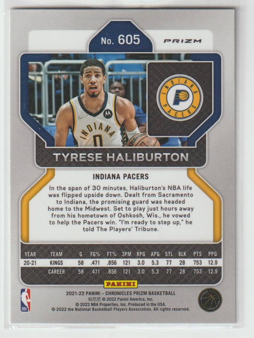 605 Tyrese Haliburton - Indiana Pacers Silver