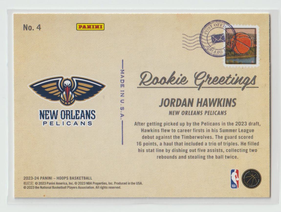 Rookie Greetings 004 Jordan Hawkins - New Orleans Pelicans