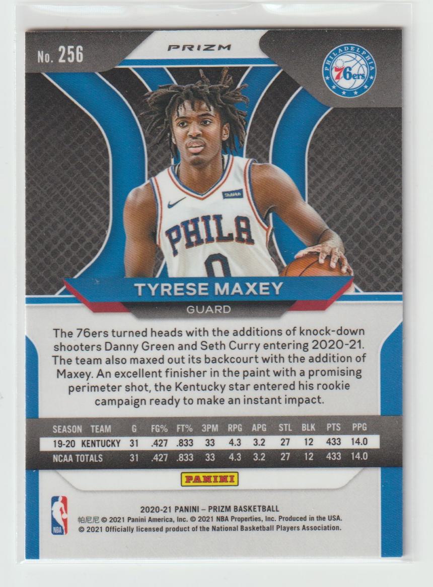 256 Tyrese Maxey - Philadelphia 76ers Red Ice