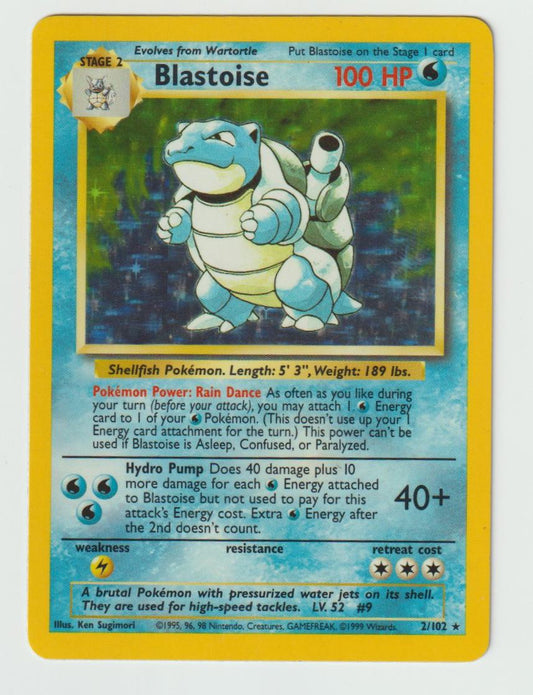 2/102: Blastoise – Water – Rare Holo