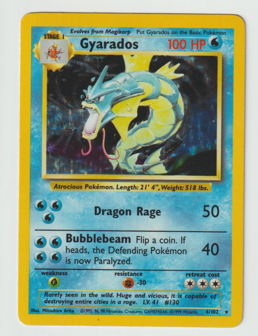 6/102: Gyarados – Water – Rare Holo