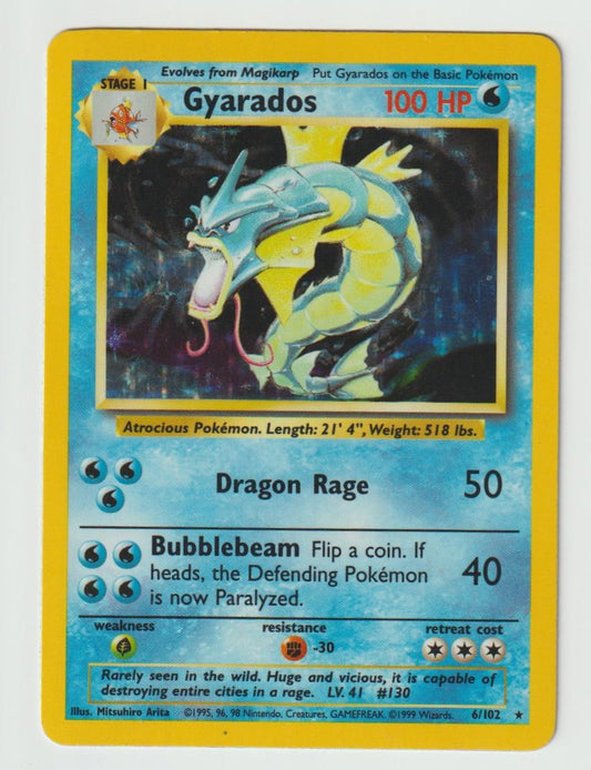 6/102: Gyarados – Water – Rare Holo