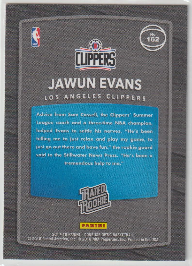 162 Jawun Evans - Los Angeles Clippers  Mega Box Red/Yellow