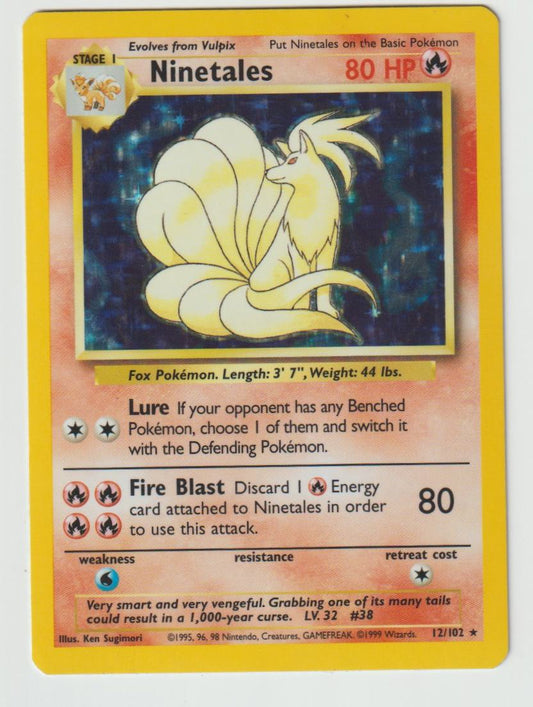 12/102: Ninetales – Fire – Rare Holo