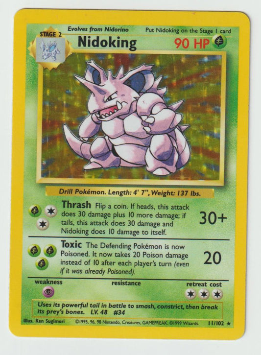 11/102: Nidoking – Grass – Rare Holo