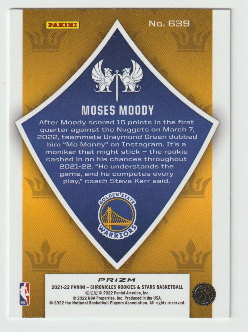 639 Moses Moody - Golden State Warriors Silver