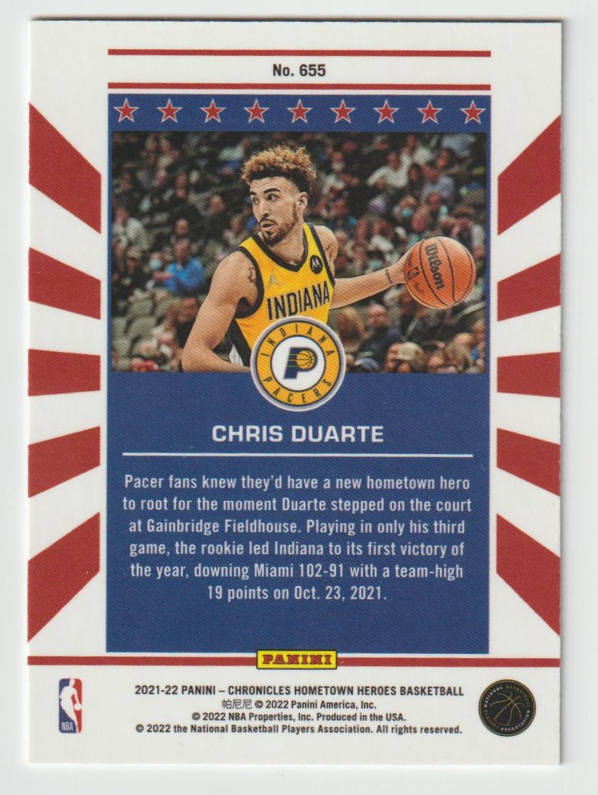 655 Chris Duarte - Indiana Pacers