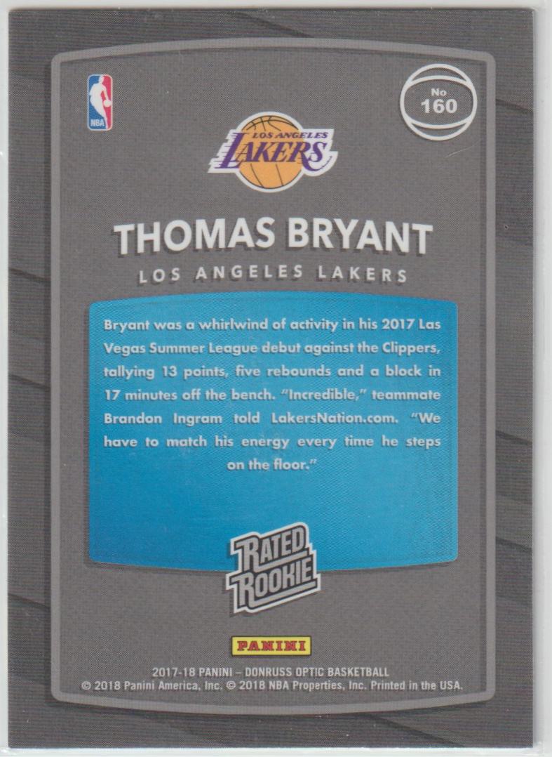 160 Thomas Bryant - Los Angeles Lakers  Mega Box Red/Yellow