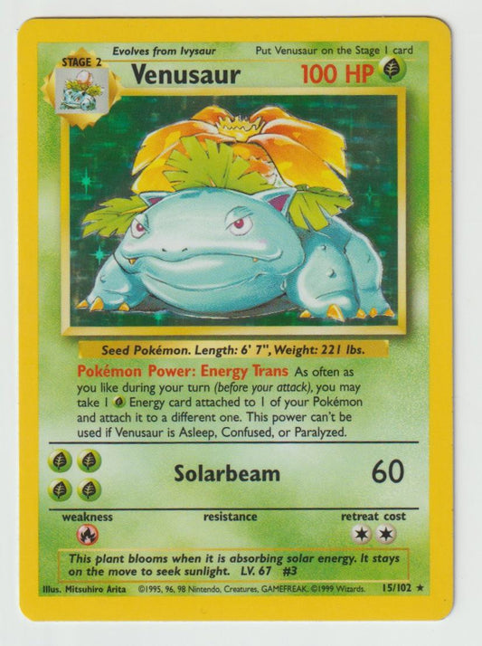 15/102: Venusaur – Grass – Rare Holo
