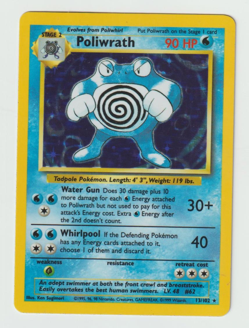 13/102: Poliwrath – Water – Rare Holo