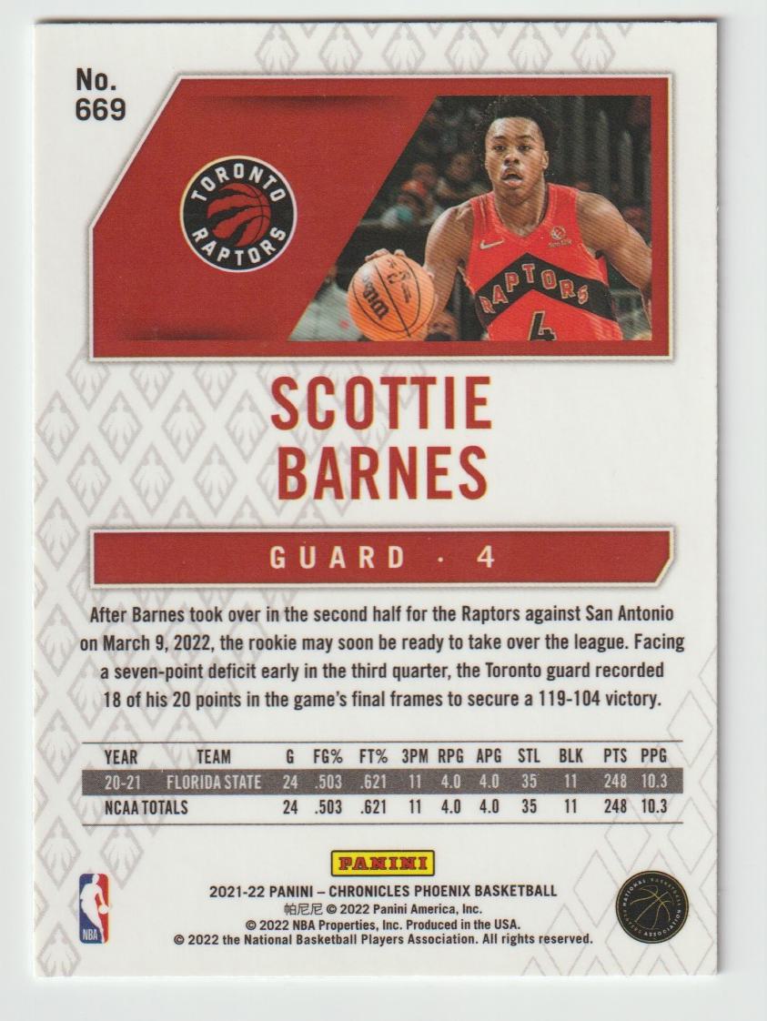 669 Scottie Barnes - Toronto Raptors