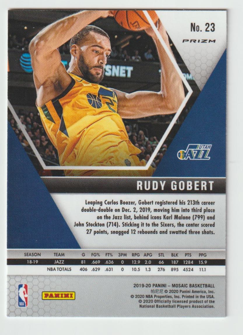 023 Rudy Gobert - Utah Jazz Camo Pink