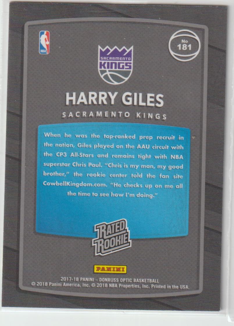 181 Harry Giles - Sacramento Kings  Mega Box Red/Yellow