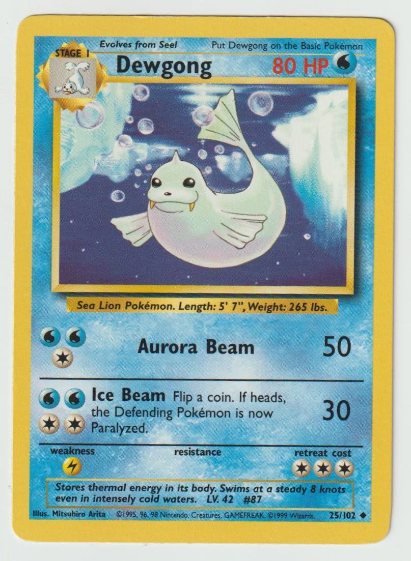 25/102: Dewgong – Water – Uncommon