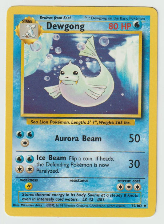 25/102: Dewgong – Water – Uncommon