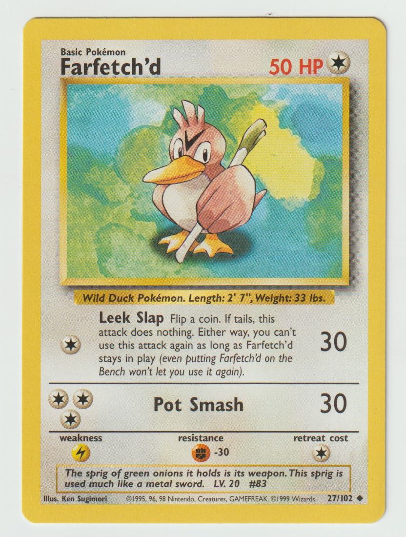 27/102: Farfetch’d – Colorless – Uncommon