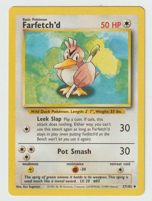 27/102: Farfetch’d – Colorless – Uncommon