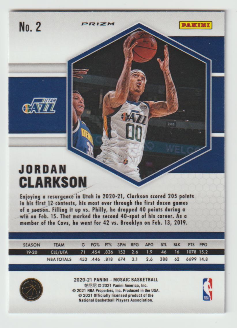 002 Jordan Clarkson - Utah Jazz Silver