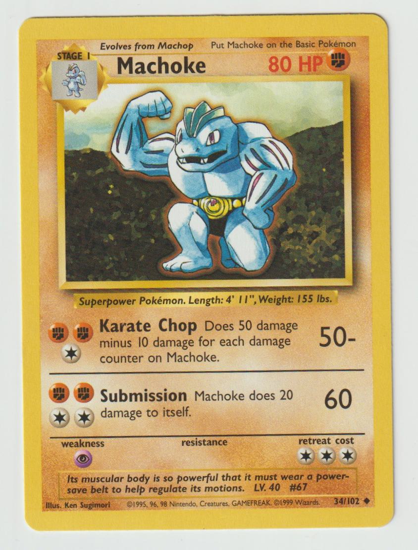 34/102: Machoke – Fighting – Uncommon