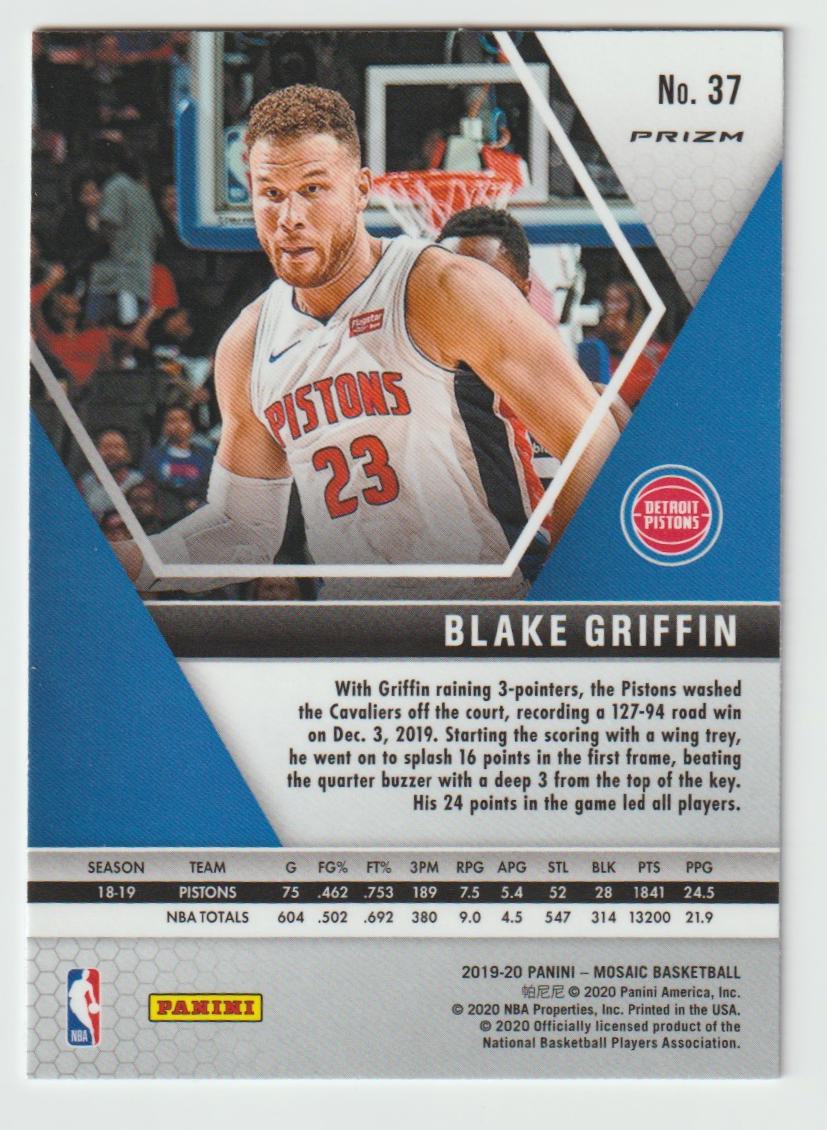 037 Blake Griffin - Detroit Pistons Camo Pink