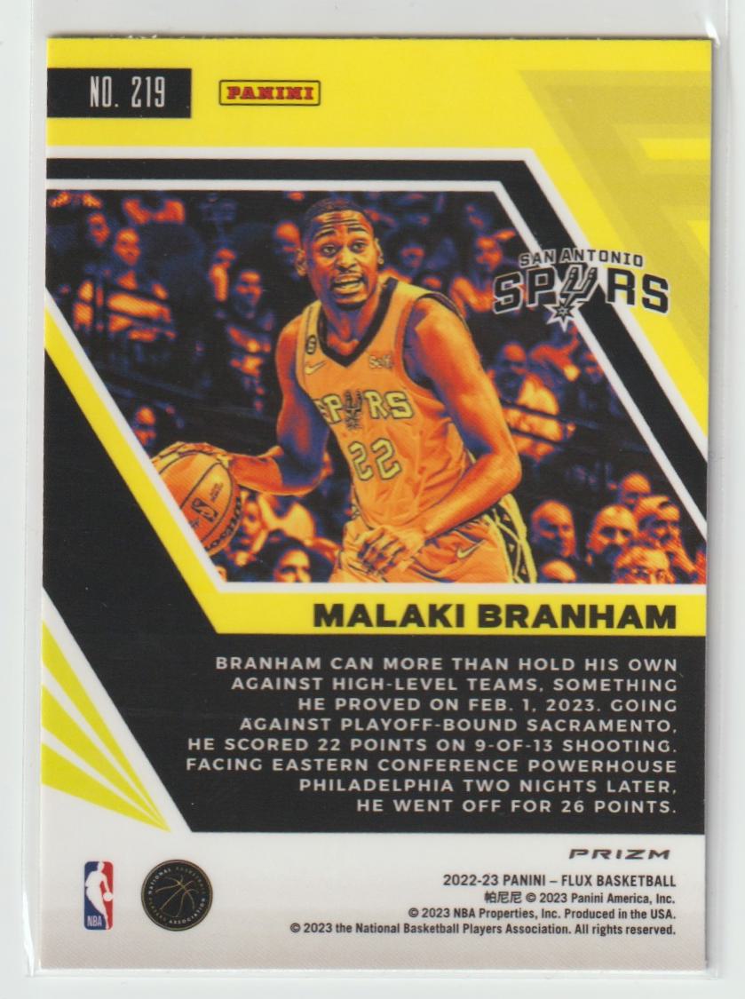 219 Malaki Branham - San Antonio Spurs Red