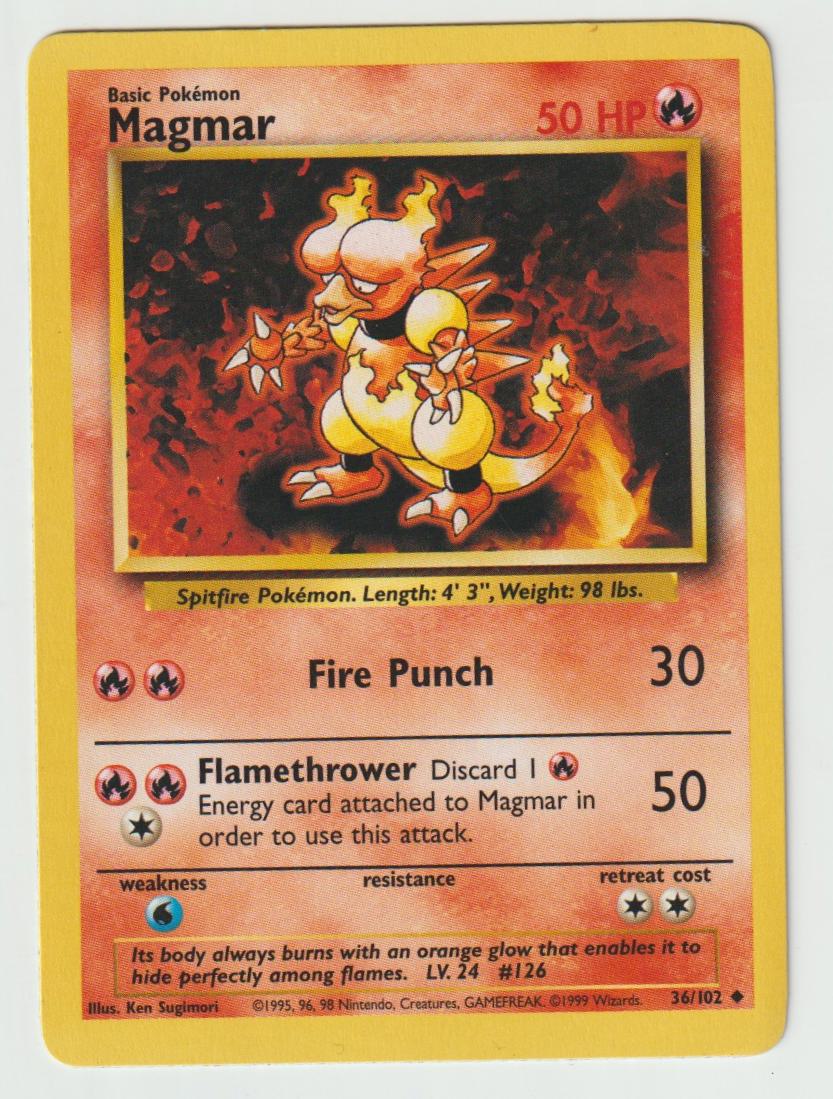 36/102: Magmar – Fire – Uncommon