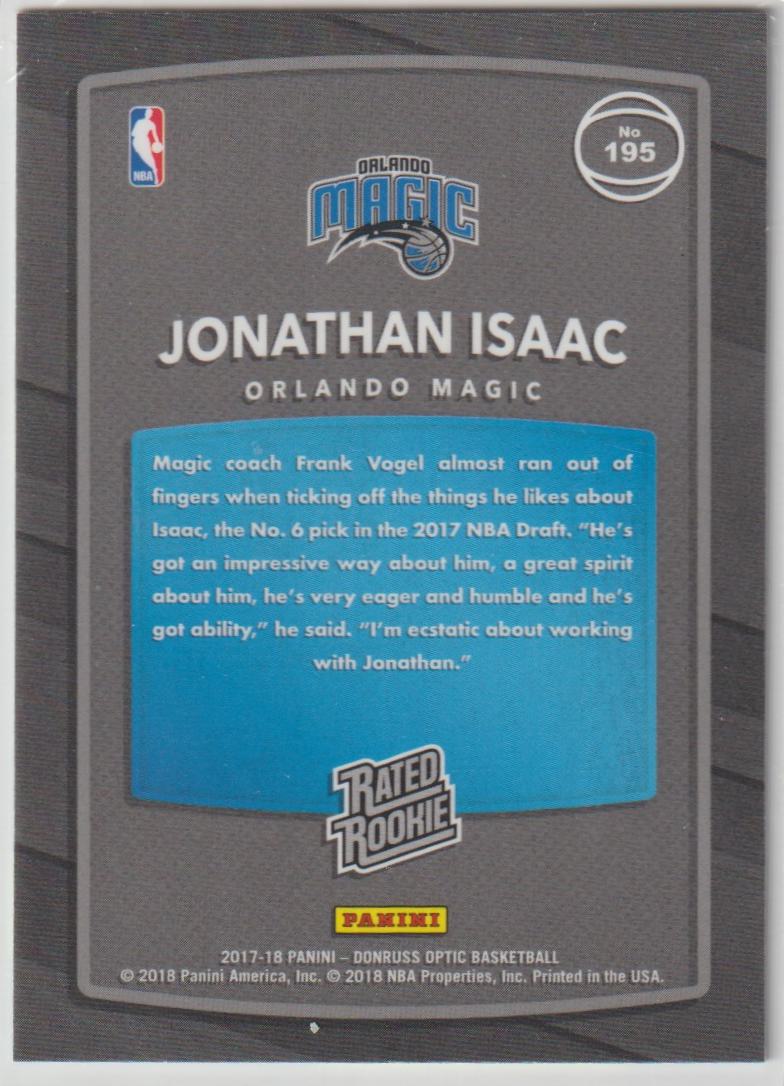 195 Jonathan Isaac - Orlando Magic  Mega Box Red/Yellow